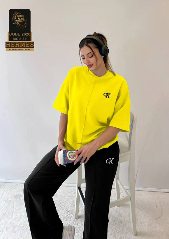ست بلوز شلوار فوق بیگ سایز NIKE برند هرمس