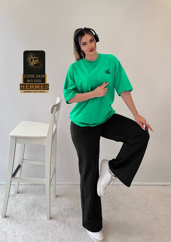 ست بلوز شلوار فوق بیگ سایز NIKE برند هرمس